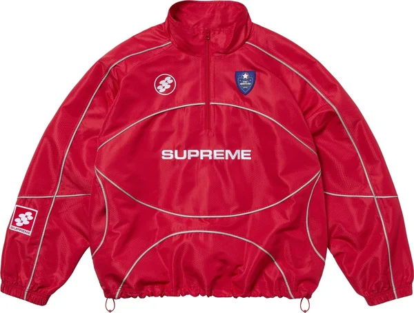 Supreme Reflective Piping Pullover - Red (front)
