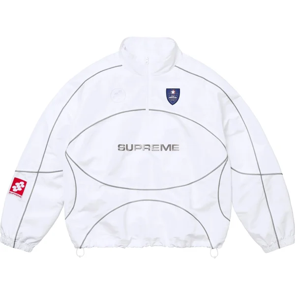Supreme Reflective Piping Pullover - White (front)