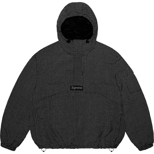 Supreme Reflective Ripstop Anorak - Black (front)