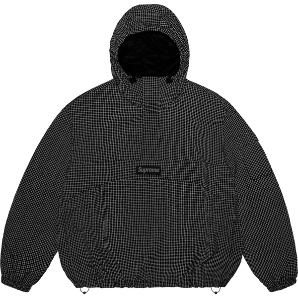 Supreme Reflective Ripstop Anorak - Black (front)
