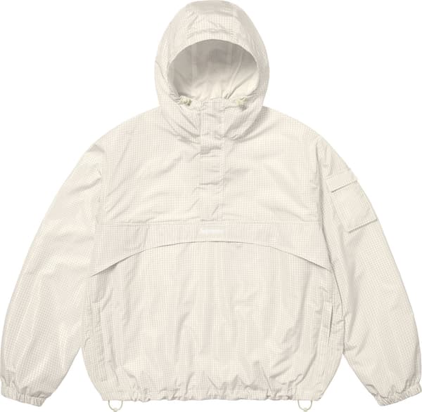 Supreme Reflective Ripstop Anorak - White (front)