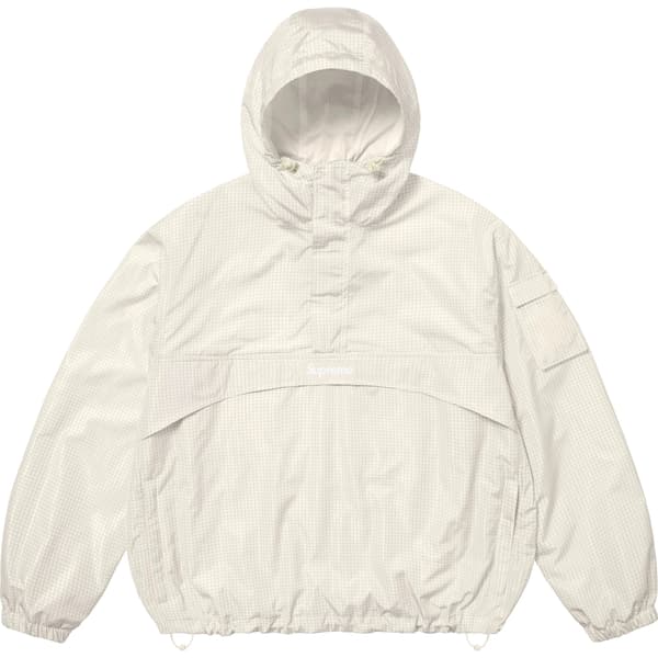 Supreme Reflective Ripstop Anorak - White (front)