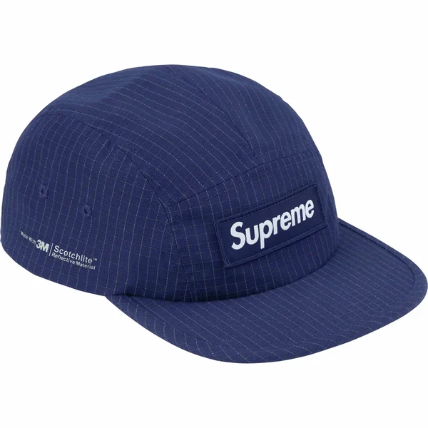 Supreme Reflective Ripstop Camp Cap - Navy (front)