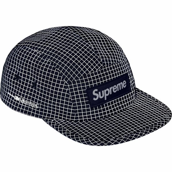 Supreme Reflective Ripstop Camp Cap - Navy (front)