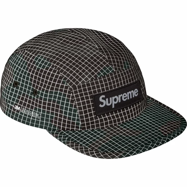 Supreme Reflective Ripstop Camp Cap - Woodland Camo (front)