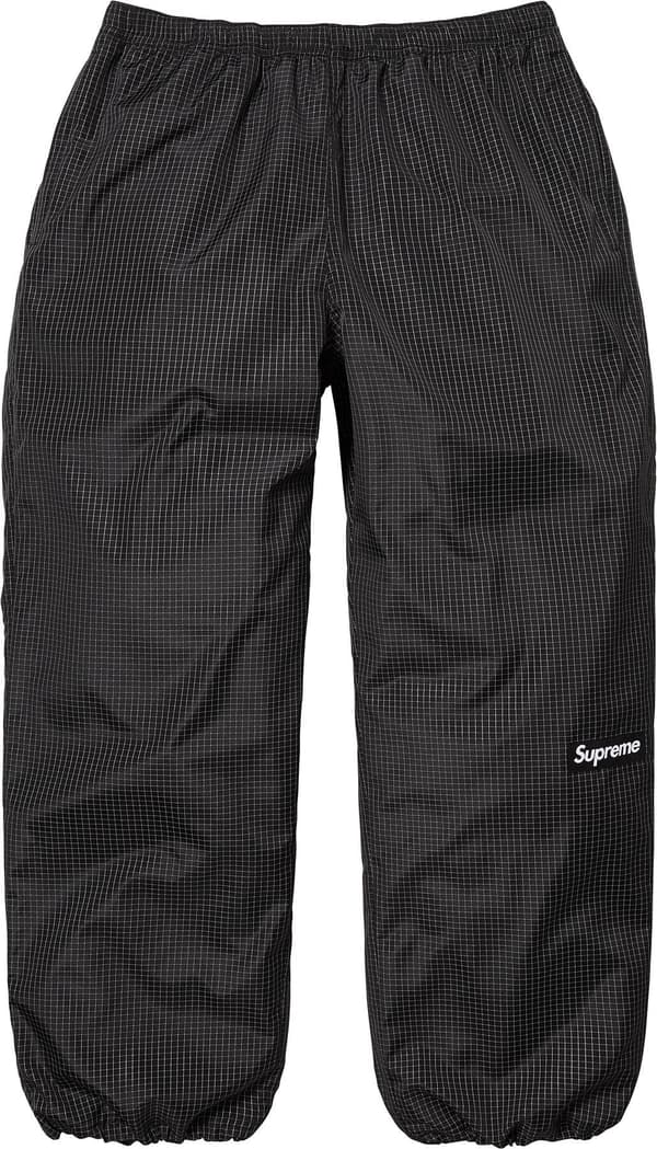 Supreme Reflective Ripstop Track Pant - Black (front)