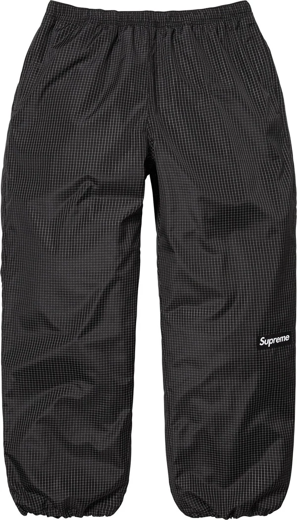 Supreme Reflective Ripstop Track Pant - Black (front)