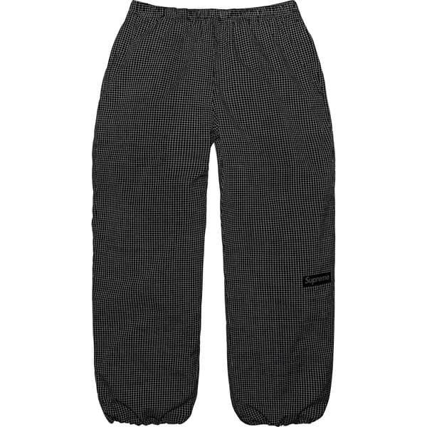 Supreme Reflective Ripstop Track Pant - Black (front)