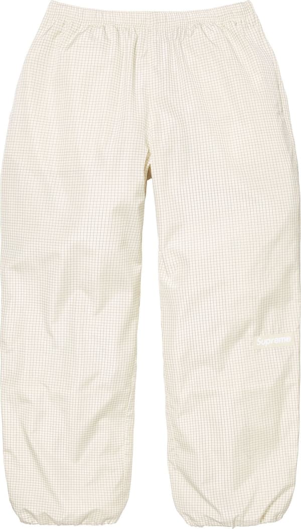 Supreme Reflective Ripstop Track Pant - White (front)