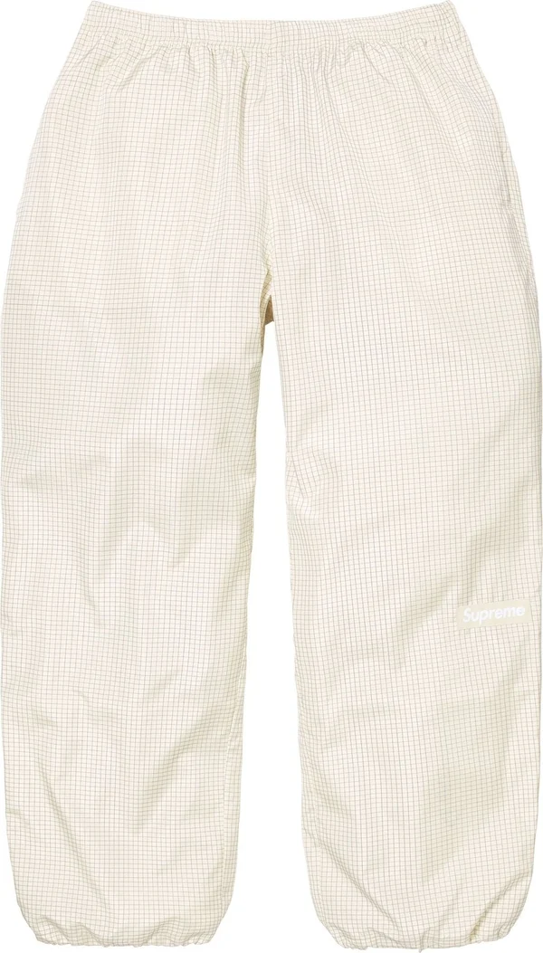Supreme Reflective Ripstop Track Pant - White (front)