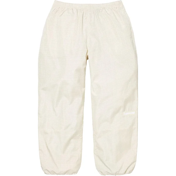 Supreme Reflective Ripstop Track Pant - White (front)