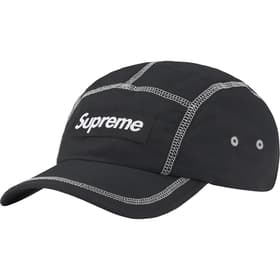 Supreme Reflective Stitch Camp Cap Black