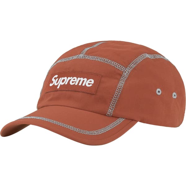 Supreme Reflective Stitch Camp Cap - Brown (front)
