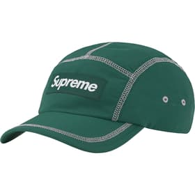 Supreme Reflective Stitch Camp Cap Dark Green