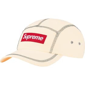 Supreme Reflective Stitch Camp Cap Natural