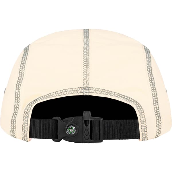 Supreme Reflective Stitch Camp Cap - Natural (front)