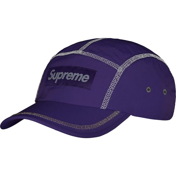 Supreme Reflective Stitch Camp Cap - Purple (front)