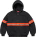 Supreme Reflective Stripe Hooded Work Jacket - Black (front)