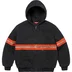 Supreme Reflective Stripe Hooded Work Jacket - Black (front)