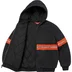Supreme Reflective Stripe Hooded Work Jacket - Black (front)