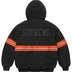 Supreme Reflective Stripe Hooded Work Jacket - Black (front)