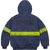 Supreme Reflective Stripe Hooded Work Jacket - Navy (front)