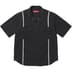 Supreme Reflective Stripe S/S Work Shirt - Black (front)