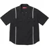 Supreme Reflective Stripe S/S Work Shirt - Black (front)