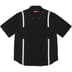 Supreme Reflective Stripe S/S Work Shirt - Black (front)