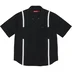 Supreme Reflective Stripe S/S Work Shirt - Black (front)