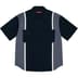 Supreme Reflective Stripe S/S Work Shirt - Navy (front)