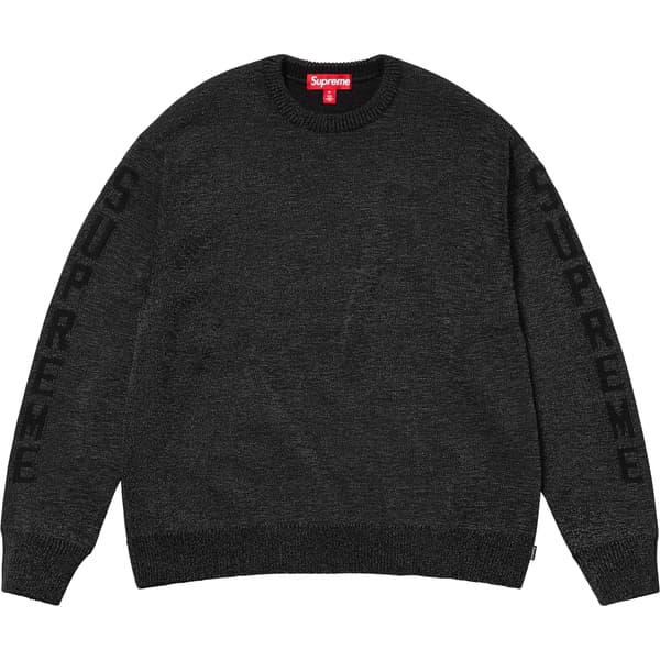 Supreme Reflective Sweater - Black (front)