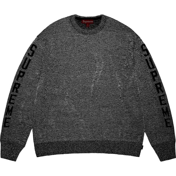 Supreme Reflective Sweater - Black (front)
