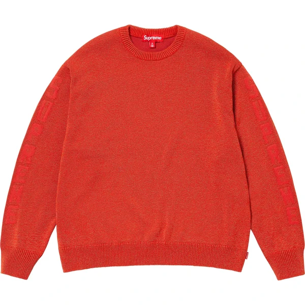 Supreme Reflective Sweater - Orange (front)