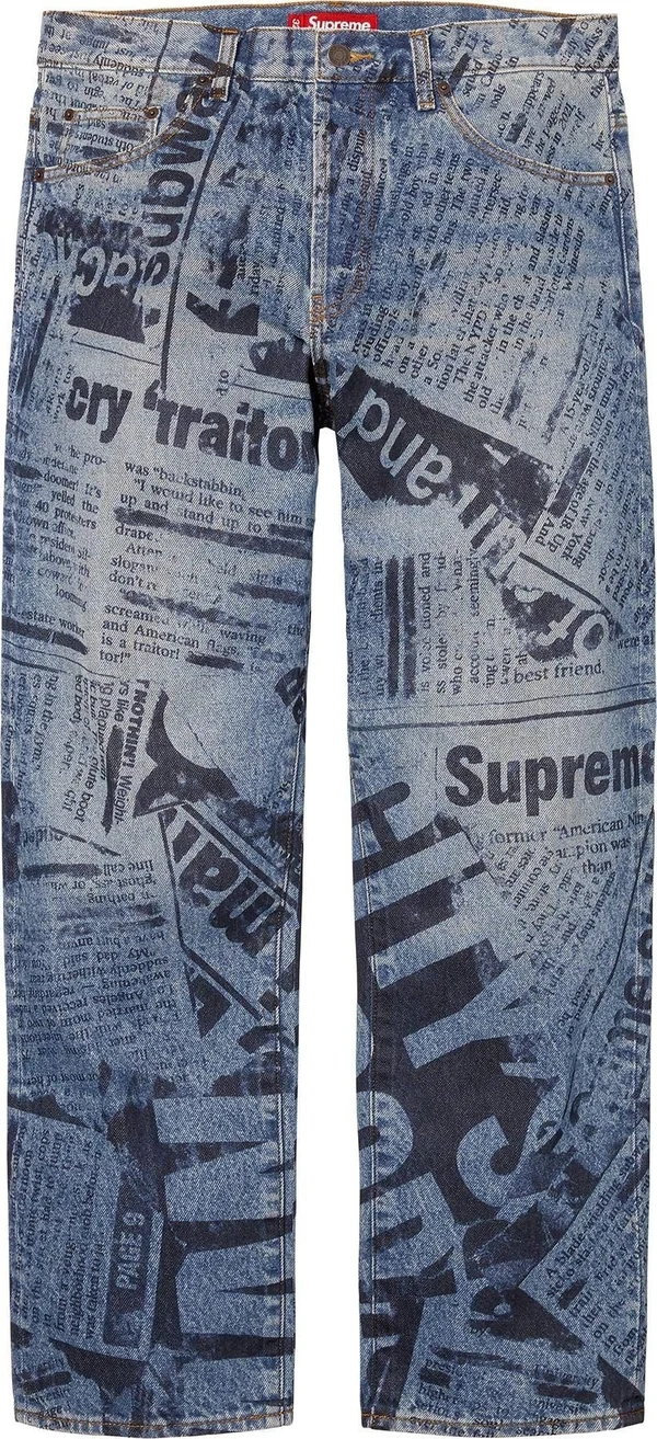 Supreme Regular Jean - Newspaper (front)