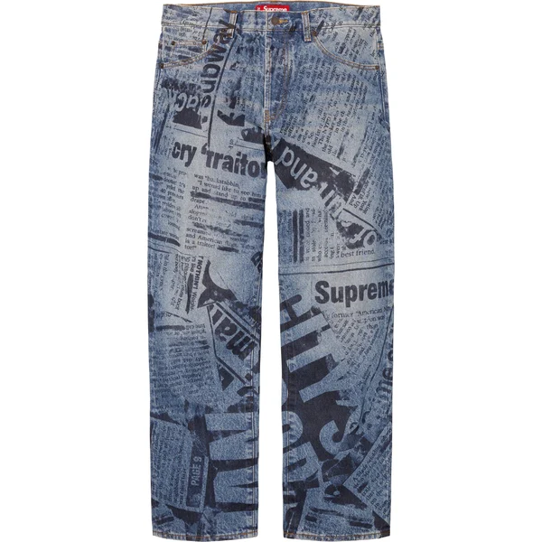 Supreme Regular Jean - Newspaper (front)