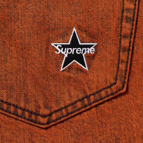 Supreme Regular Jean - Overdyed Orange (front)