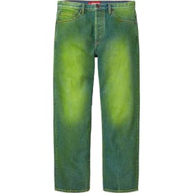 Supreme Regular Jean Overspray Green