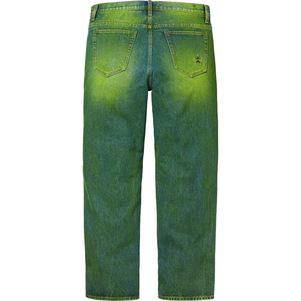 Supreme Regular Jean - Overspray Green (front)