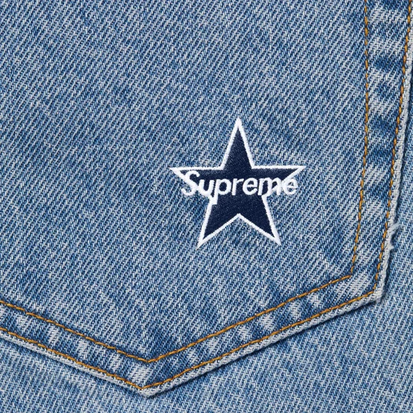 Supreme Regular Jean - Washed Indigo (front)