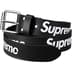 Supreme Repeat Leather Belt - Black (front)