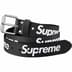Supreme Repeat Leather Belt - Black (front)