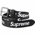 Supreme Repeat Leather Belt - Black (front)
