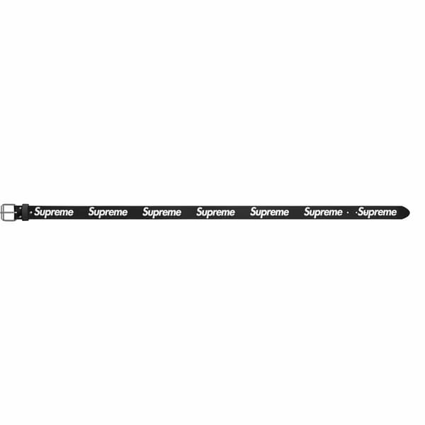 Supreme Repeat Leather Belt - Black (front)