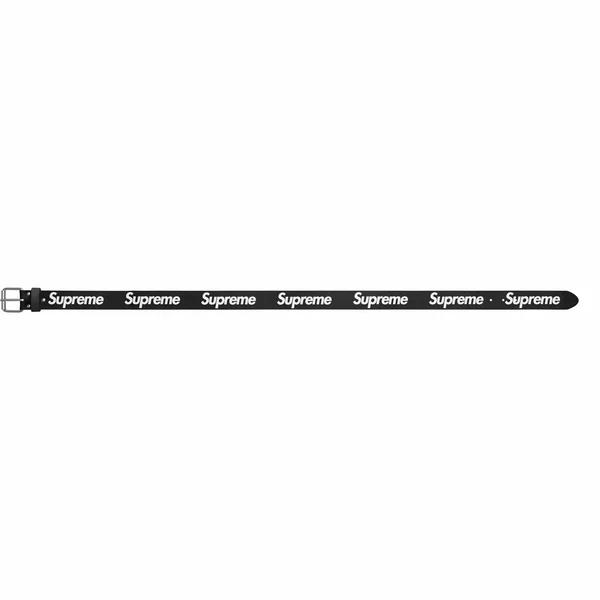 Supreme Repeat Leather Belt - Black (front)