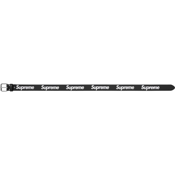 Supreme Repeat Leather Belt - Black (front)