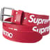 Supreme Repeat Leather Belt - Red (front)