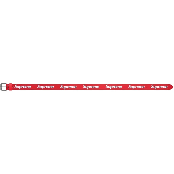 Supreme Repeat Leather Belt - Red (front)