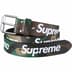 Supreme Repeat Leather Belt - Woodland Camo (front)