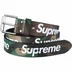Supreme Repeat Leather Belt - Woodland Camo (front)